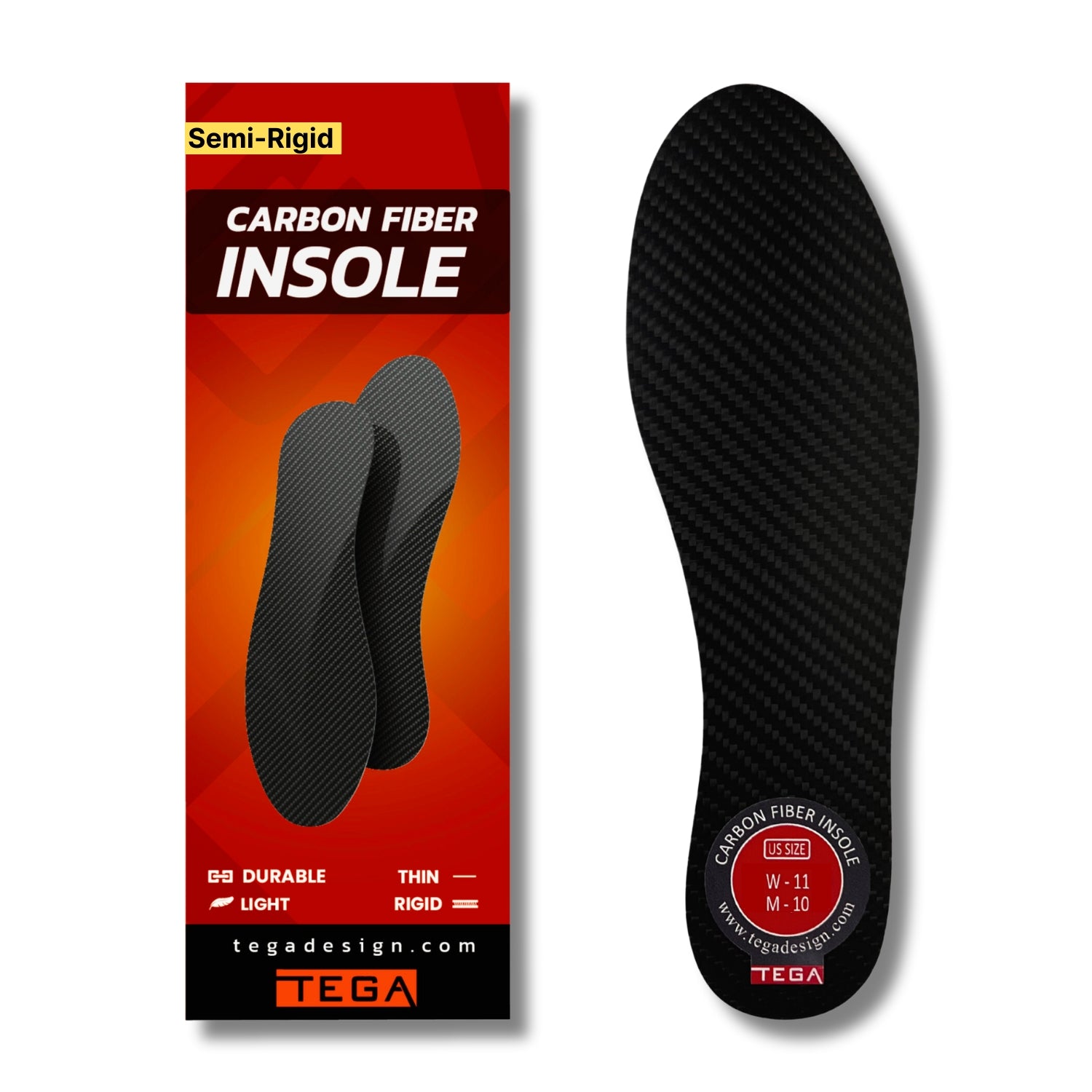 Semi-Rigid Carbon Fiber Insole (1.1 mm)