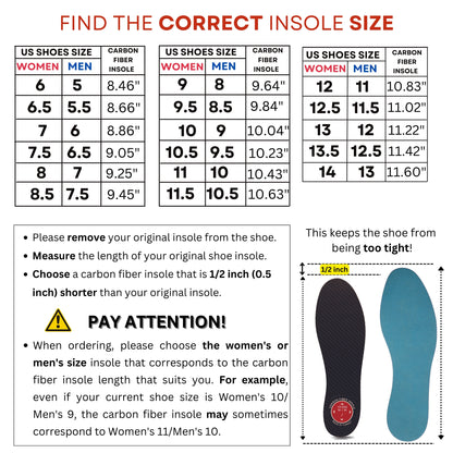 Very Rigid Carbon Fiber Insole (1.5mm)